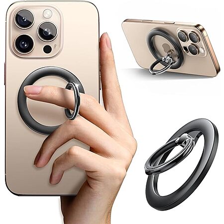 Prime Members: LISEN MagSafe Phone Ring Holder w/ 360 Degree Rotation (Matt Black) $6.99 + Free Shipping