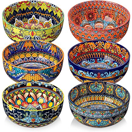 Prime Members: 6-Piece 28-Oz vancasso Bohemian Style Ceramic Soup Bowls (Various Designs) $26.21 + Free Shipping