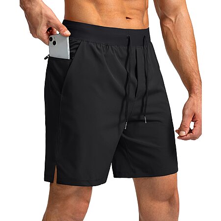 Soothfeel Men's Lightweight Athletic Shorts w/ 2-Pockets & 1-Side Zipper Pocket (5"/7"/9", size XS-3XL) $12.95 + FS w/ Prime or on $35+