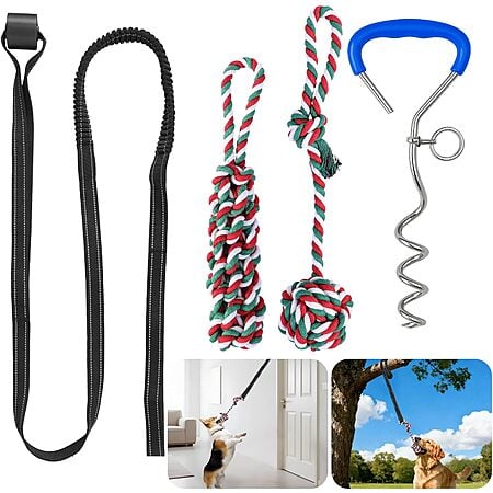 HOPET Dog Bungee Tug Toy w/ Rope (for Medium/Small Dogs) $13.99 + Free Shipping w/ Prime or on $35+