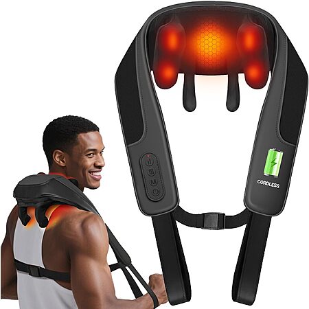 CooCoCo Cordless 6D Shiatsu Neck & Shoulder Massager w/ Heat $19.99 + Free Shipping