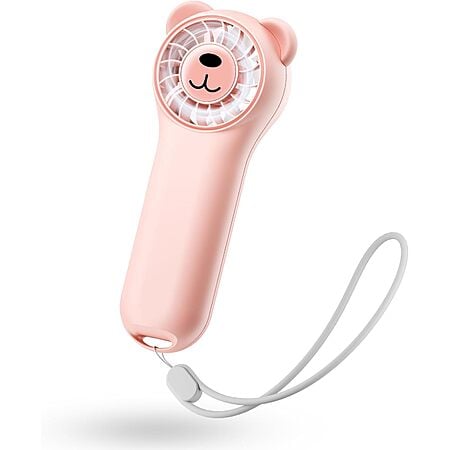 Funaudio Rechargeable Handheld Fan (Pink) $6.99 + Free Shipping w/ Prime or on $35+