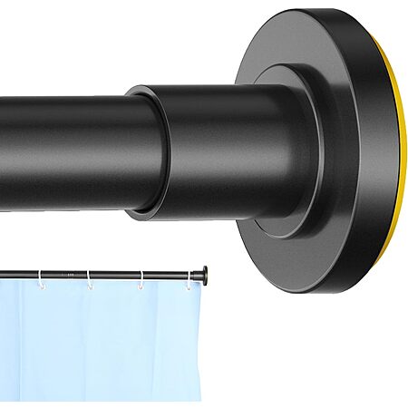 CorkLatta Adjustable 31" to 80" Spring Tension 1" Shower Curtain Rod (Black) $7.99 + Free Shipping w/ Prime or on $35+