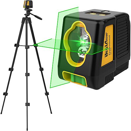 100' DegLasers Rechargeable Self Leveling Green Cross Line Laser Level w/ Tripod $24.99 + Free Shipping