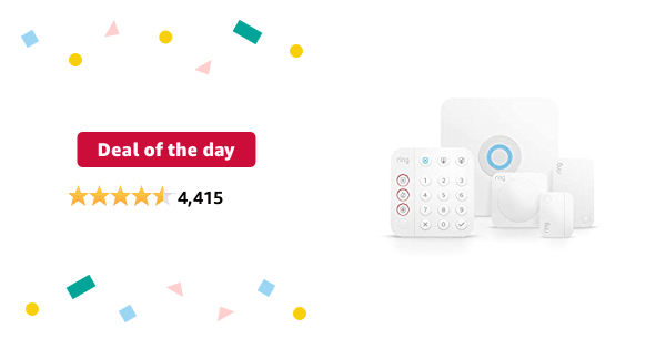 Deal of the day for Prime Members: Ring Alarm 5-piece kit (2nd Gen) – home security system with optional 24/7 professional monitoring – Works with Alexa - $99.99