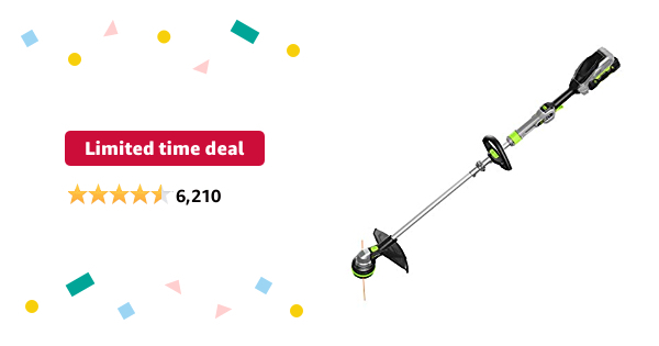 Limited-time deal: EGO ST1511T 15-Inch 56-Volt Lithium-Ion Cordless String Trimmer Kit Alu Foldable Shaft Battery and Charger Included, 15in Powerload/Telescopic/Gauge(2. - $187