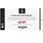 Banana Republic - 40% one regular priced item, B&amp;M or online