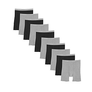 10-Pack Hanes Men's Covered Waistband Boxer Briefs