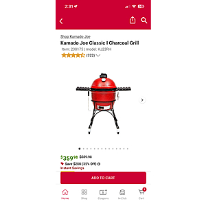 Kamado Joe Classic 1  $359