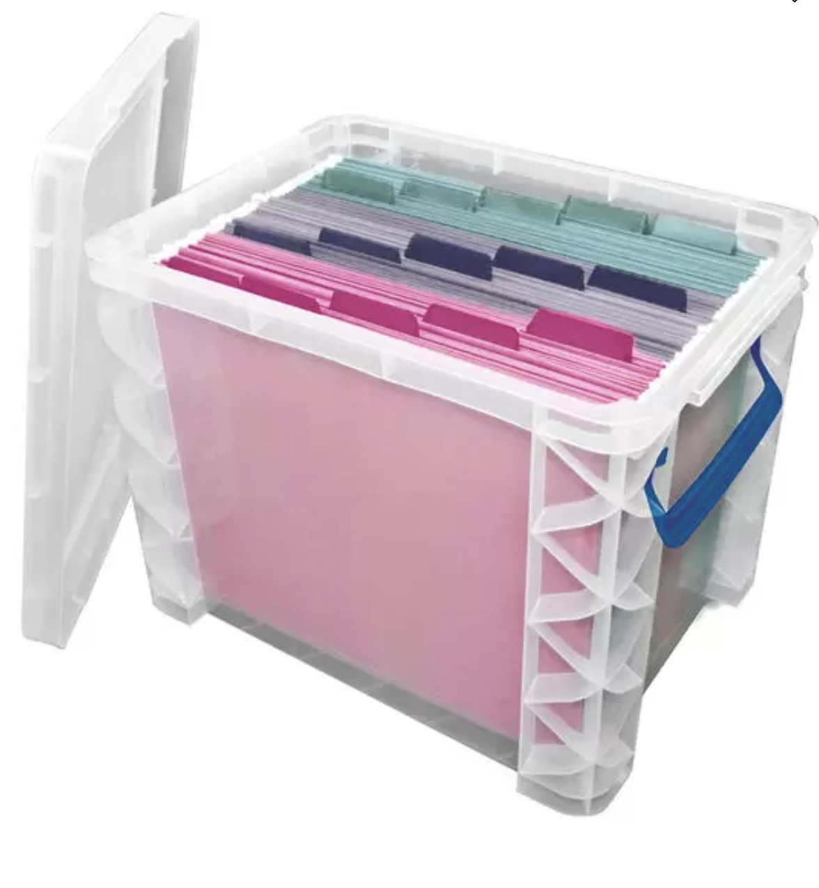 Super Stacker Plastic File Box $8.00