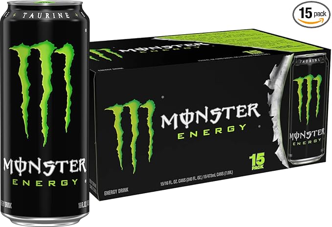 Monster Energy Drinks 16 Ounce (Pack of 15) $17.35