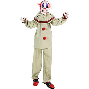 Haunted Hill Farm 5-ft Freestanding Motion Activated Talking Lighted Frans Clown Animatronic $29.99