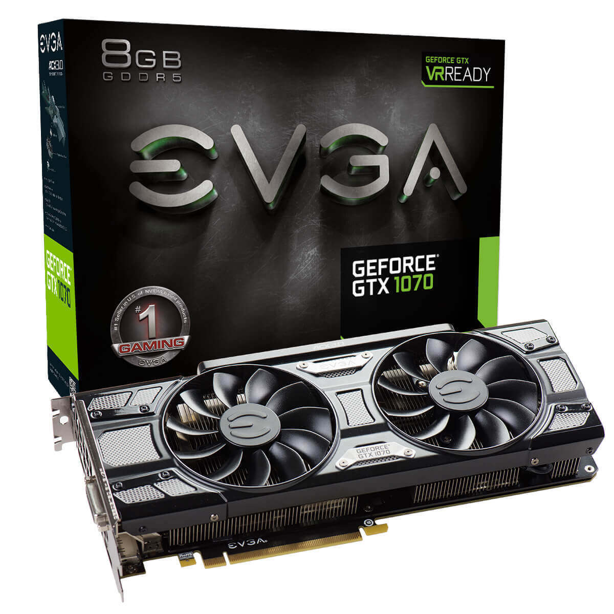 EVGA GeForce GTX 1070 GAMING, 08G-P4-5171-KR, 8GB GDDR5, ACX 3.0 Black Edition $319.99