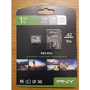 PNY PRO Elite 1TB MicroSDXC - $47.46 @ Staples in-store only YMMV
