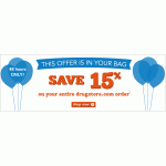 Drugstore.com Save 15% off your order and free shipping on orders of $35 or more