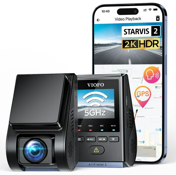 VIOFO Mini Dash Cam Front A119 Mini 2, STARVIS 2 Sensor, 2K 60fps/HDR for $99.99 at Walmart.com