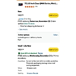 Used - Like New: TCL 65 Inch Class QM6K Series | Mini LED QLED 4K HDR | 65QM6K | 120HZ-144HZ | 2025 Google TV