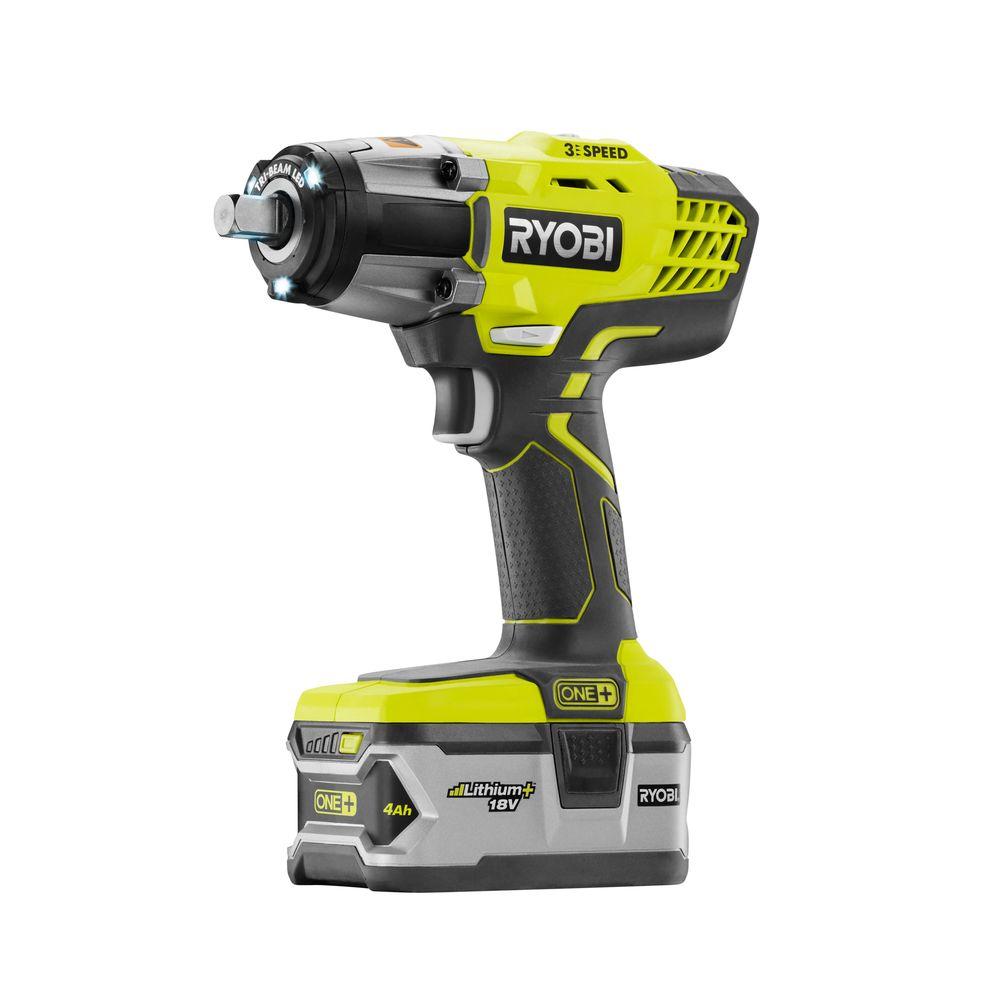 Ryobi One P1890 18v Impact Wrench Kit W 4ah Battery 119 Ac Fs