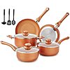 11-Piece MMelenta Ceramic Coated Nonstick Cookware Set (Copper) $27.49 + Free Shipping w/ Prime or on $35+