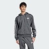 adidas Men's Essentials 3-Stripes Fleece Hoodie (Dark Grey Heather) $19 + Free Shipping