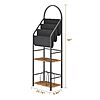Leadpro Bookshelf with 3 Tier Vinyl Holder Display Book Magazine Shelf (Rustic Brown) $19.60 + Free Shipping w/ Prime or on $35+