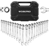 22-Piece WORKPRO Ratcheting Wrench Set Ratchet Combination Wrench Set with Organizer Box $41.XX + Free S/H