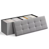 43&amp;quot; SONGMICS MAZIE Collection Folding Storage Ottoman Bench (Light or Dark Gray) $31.XX + Free S/H