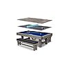 7' Hathaway Logan Pool Table Combo with Benches &amp;amp; More (Rustic Gray Barnwood Finish, Blue Felt) $499.99 + Free S/H w/ Prime