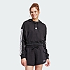 adidas Women's Essentials 3-Stripes French Terry Crop Hoodie (Black/White) $16 + Free Shipping