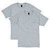 2-Pack Hanes Mens Beefy-T Pocket Heavyweight Cotton Pocket Tee (Light Steel) $7.44 ($3.72/ea) + Free Shipping w/ Prime or on $35+