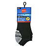 Hanes Cool DRI Men's Ankle Socks with Ventilation (Black)