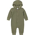 Gerber Unisex Baby Boys' and Baby Girls' Hooded Romper (Grey Heather or Olive $6.79 + Free S/H w/ Prime or on $35+