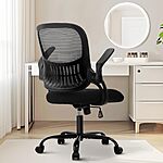 Sweetcrispy Office Ergonomic Mesh Computer Desk Chair w/ Fold Up Arm Rests (Light Black) $54.97 + Free Shipping