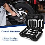 12-Piece WORKPRO Stubby Wrench Set (8-19mm) $14.99 + Free Shipping w/ Prime or on $35+