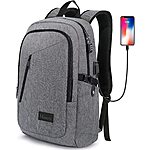15.6&quot; Mancro Laptop Backpack (Grey) $13.59 + Free Shipping w/ Prime or on $35+