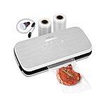 NutriChef Automatic Food Vacuum Sealer Kit (Black or Silver) $13.99 + Free Shipping w/ Prime