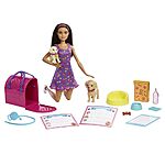 Barbie Pup Adoption Doll &amp; Accessories Set Toy (Purple Dress) $10 + Free Shipping w/ Prime or on $35+