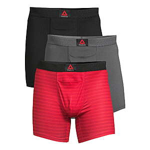 3-Pack Reebok Men’s Featherweight Performance Boxer Briefs (Assorted) $6.69 ($2.23/ea) + Free S/H w/ Walmart+ or on $35+