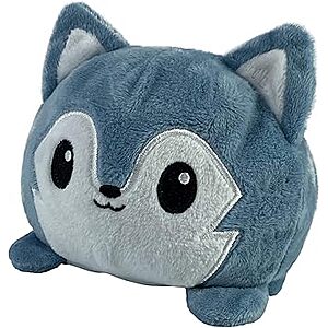 TeeTurtle: The Original Reversible Wolf Plushie (Happy + Angry/Gray) $9 + Free Shipping w/ Prime or on $35+