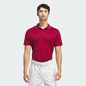 adidas Men's Core Performance Primegreen Polo Shirt (Collegiate Burgundy) $14 + Free Shipping