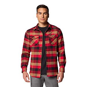 Columbia Men's Bearmouth Springs Roll Up Long Sleeve Flannel Shirt (Sizes XS-S only, Red Jasper Buffalo Check) $15.05 + Free Shipping w/ Prime or on $35+