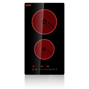 12" VEVOR 2 Burners Built-in Induction Stove Top Ceramic Glass Electric Cooktop $63.XX + Free Shipping