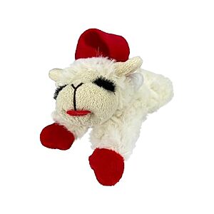 Multipet Lamb Chop Dog Plush Toy w/ Santa Hat $3.99 + Free Shipping w/ Prime