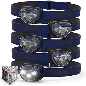 [Prime] 5-Pack EVEREADY LED Headlamps Pro200 w/ Batteries (Navy Blue) $15.93 ($3.19/ea) + Free Shipping w/ Prime or on $35+