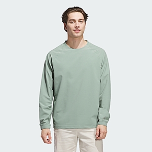 adidas Men's Go-To Wind Crewneck Pullover (Silver Green) .80 + Free Shipping