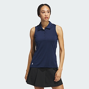 adidas Women's Ultimate365 Solid Sleeveless Polo Shirt (Collegiate Navy or White) $12 + Free Shipping