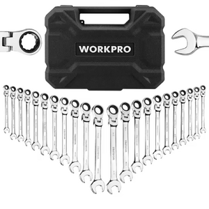 22-Piece WORKPRO Ratcheting Wrench Set Ratchet Combination Wrench Set with Organizer Box $41.XX + Free S/H