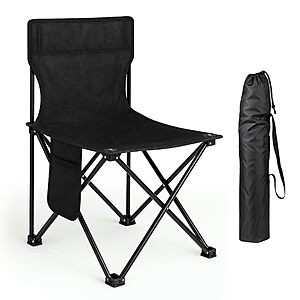 Simple Deluxe Folding Camping Chair (Black) 