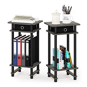 2-Pack Furinno Turn-N-Tube Tall End Table (French Oak Grey/Black/Black) $25.78 ($12.89/ea) + Free Shipping w/ Prime or on $35+
