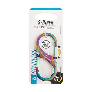 Nite Ize S-Biner SlideLock Stainless Steel Dual Carabiner (Size #3, Spectrum) 